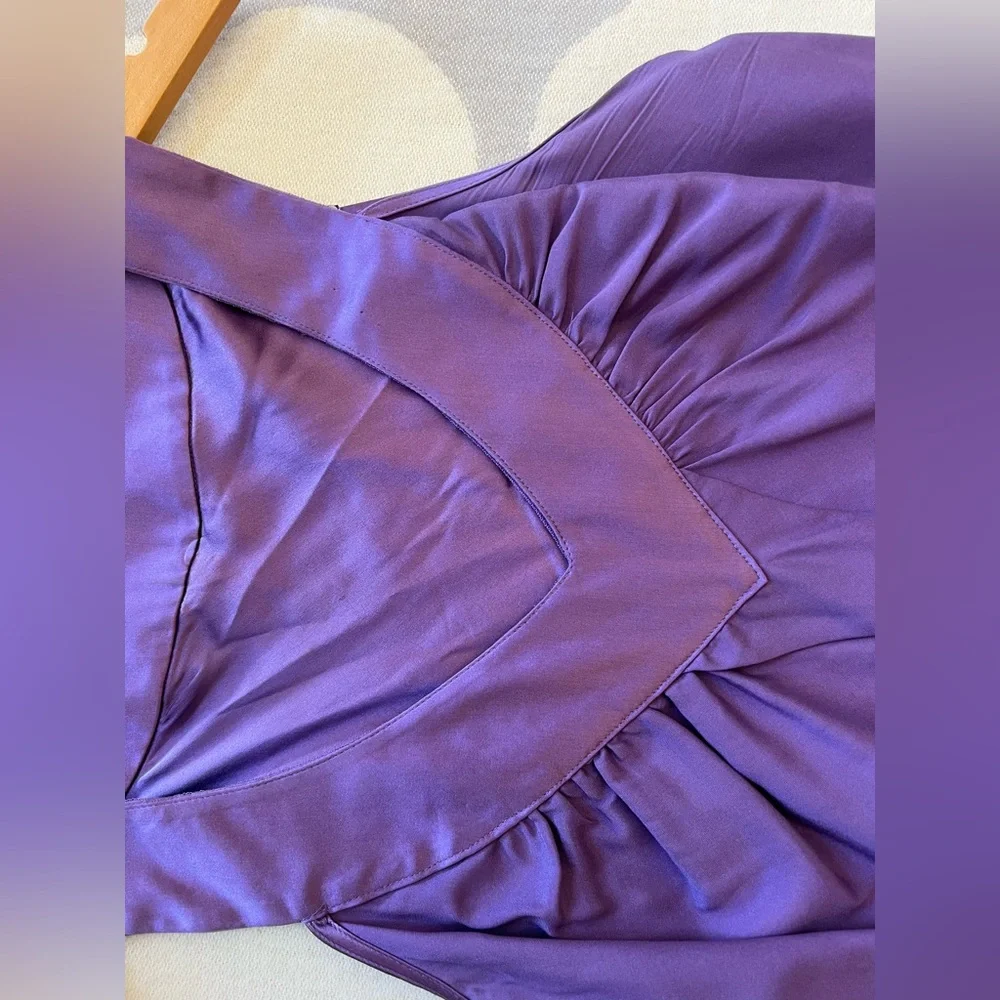 Cache Top Vintage Silk Jazz Age Blouse Sleeveless Sequined Amethyst Size M - Picture 16 of 16